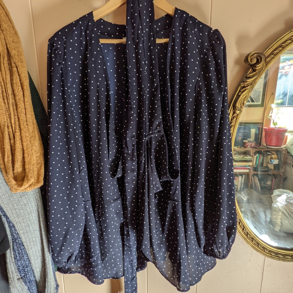 Loft Plus Wrap Peplum Blouse